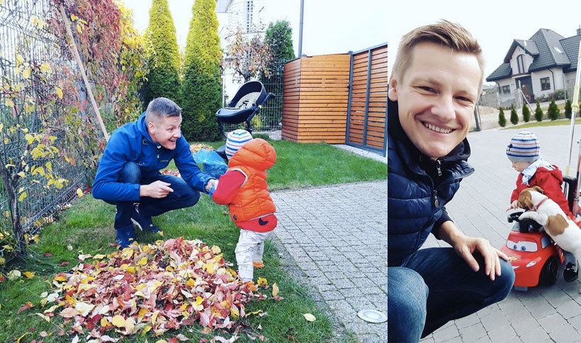 Marcin Mroczek z synem
