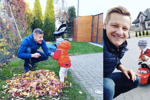Marcin Mroczek z synem