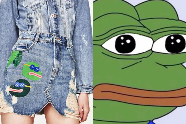 Spódnica z Zary z żabą