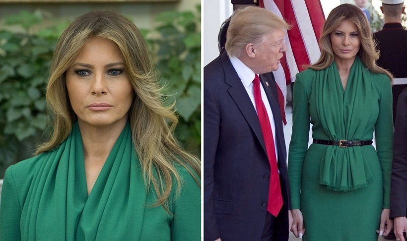 Melania Trump na spotkaniu z jordańską parą królewską