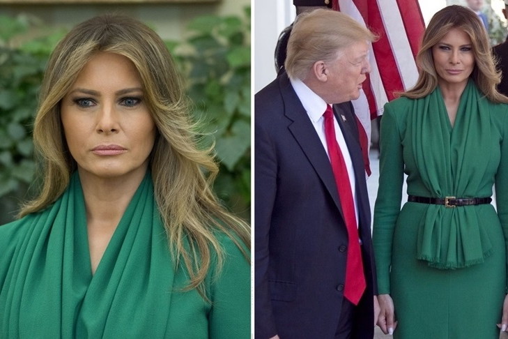 Melania Trump na spotkaniu z jordańską parą królewską