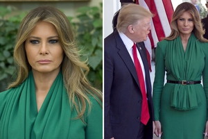 Melania Trump na spotkaniu z jordańską parą królewską