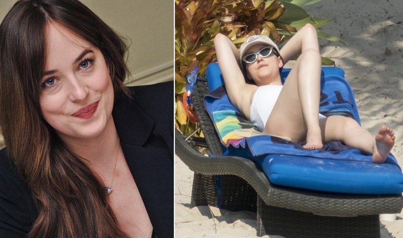 Dakota Johnson w stroju kąpielowym