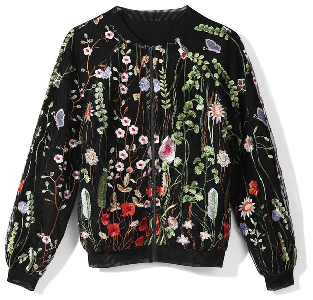 Bluza bomber z haftami Reserved, 199,99 zł