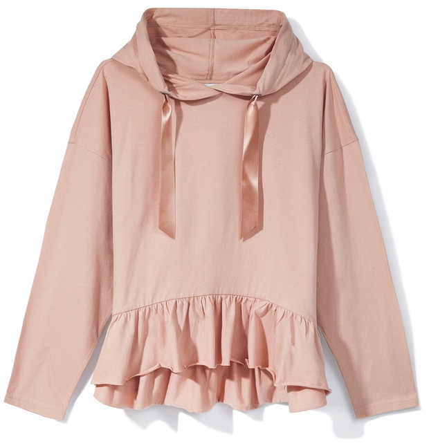 Pastelowa bluza z falbaną Reserved, 99,99 zł