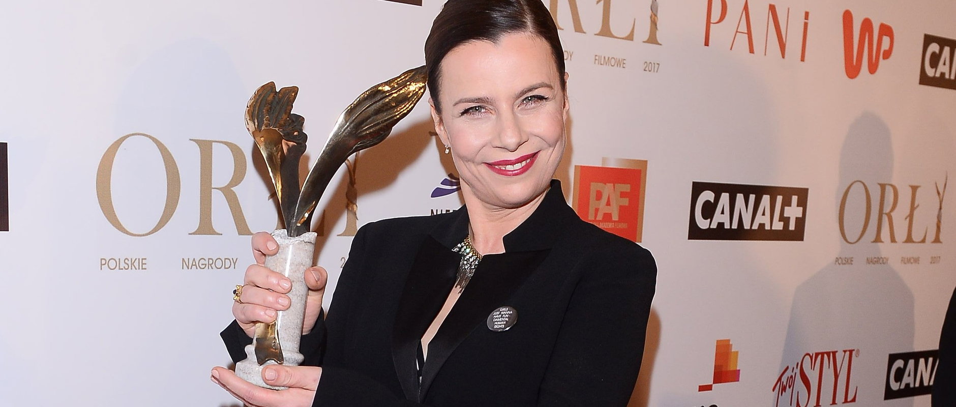 Agata Kulesza na gali "Orły 2017"