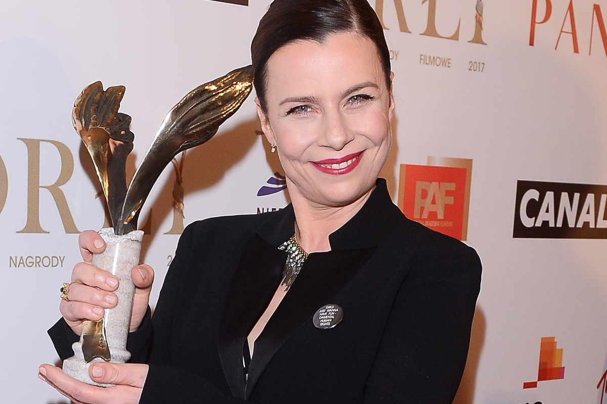 Agata Kulesza na gali "Orły 2017"