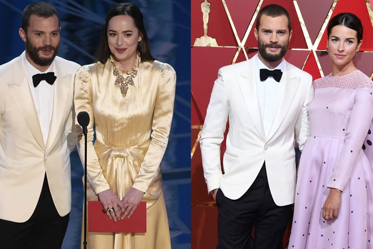Jamie Dornan i Dakota Johnson na Oscarach 2017, Jamie Dornan z żoną na Oscarach