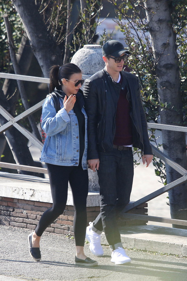 EXCLUSIVE: Polish footballer Robert Lewandowski spotted in Rome