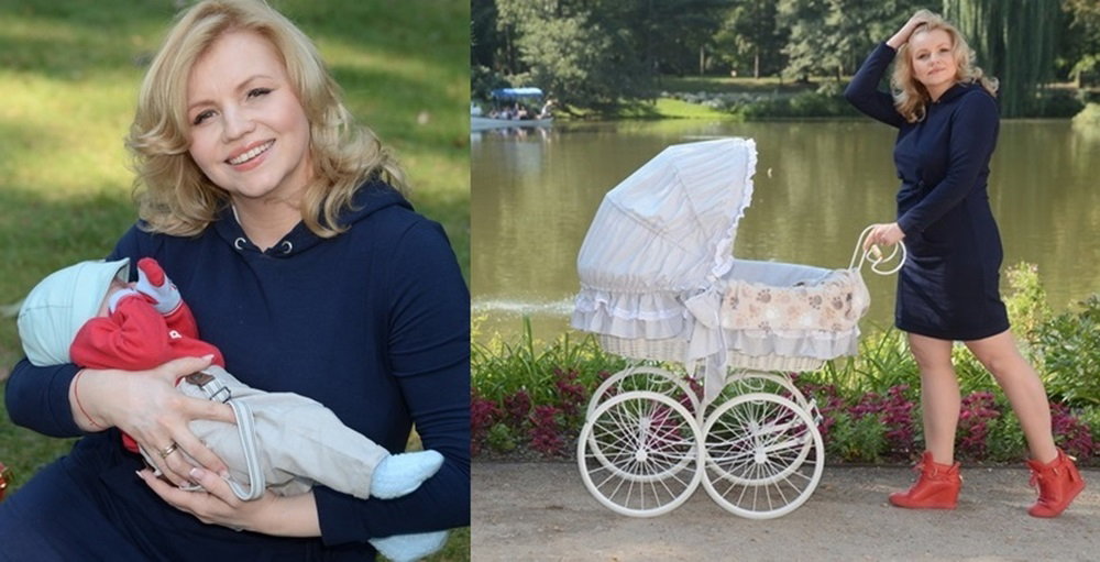 Hanna Kochańska z synkiem