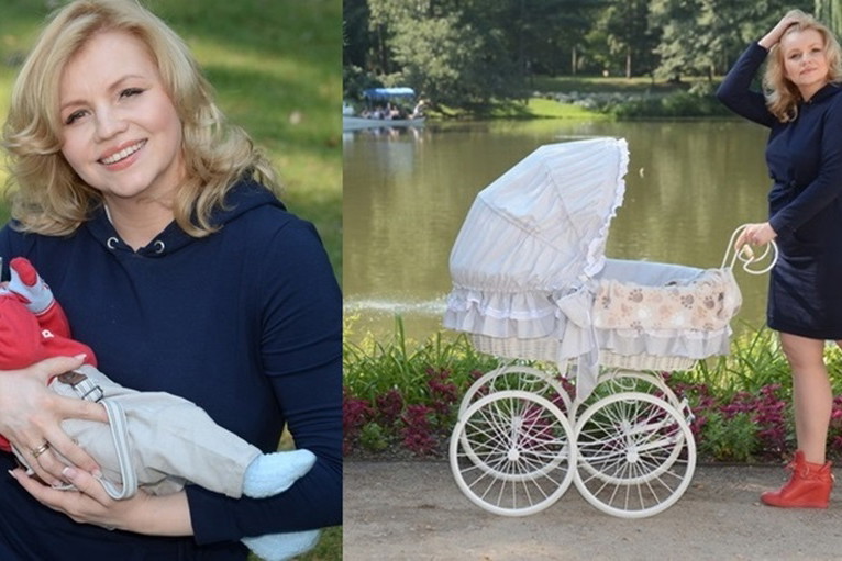 Hanna Kochańska z synkiem