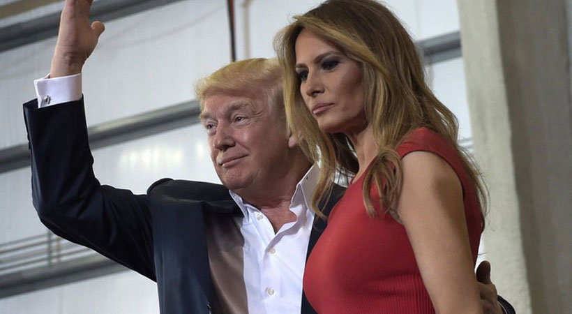 Melania Trump i Donald Trump na Florydzie