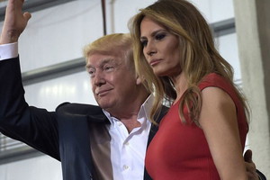 Melania Trump i Donald Trump na Florydzie