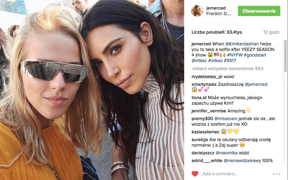 Jessica Mercedes z Kim Kardashian na zdjęciu INSTAGRAM
