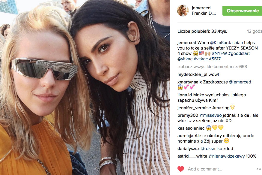 Jessica Mercedes z Kim Kardashian na zdjęciu INSTAGRAM