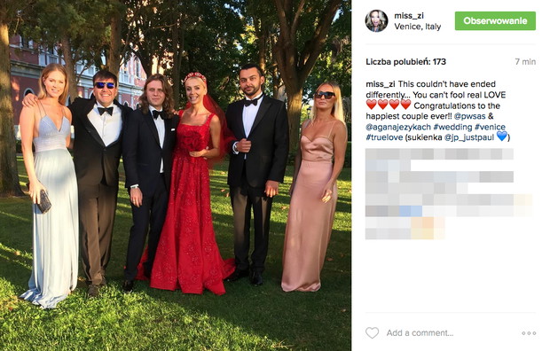 Zosia Ślotała na ślubie Agnieszki Szulim
