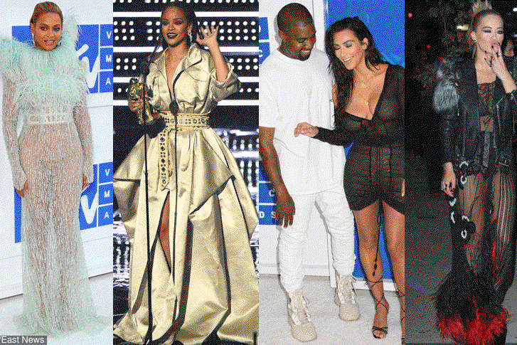Gala MTV Video Music Awards 2016: Beyonce z córką, Rihanna, Kim Kardashian, Rita Ora, Britney