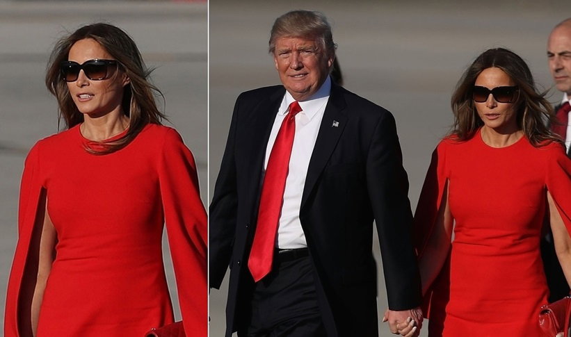 Melania Trump w sukience mini