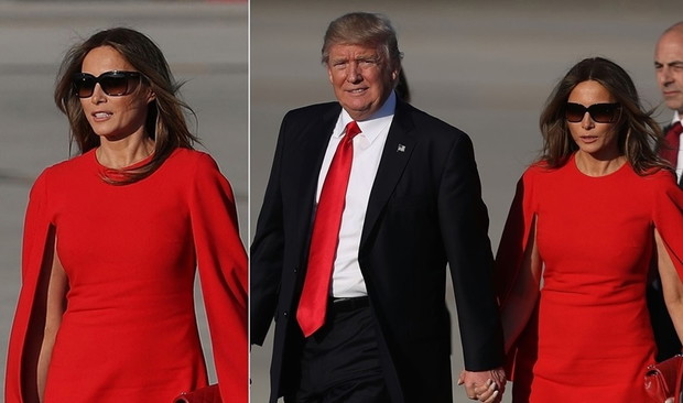 Melania Trump w sukience mini