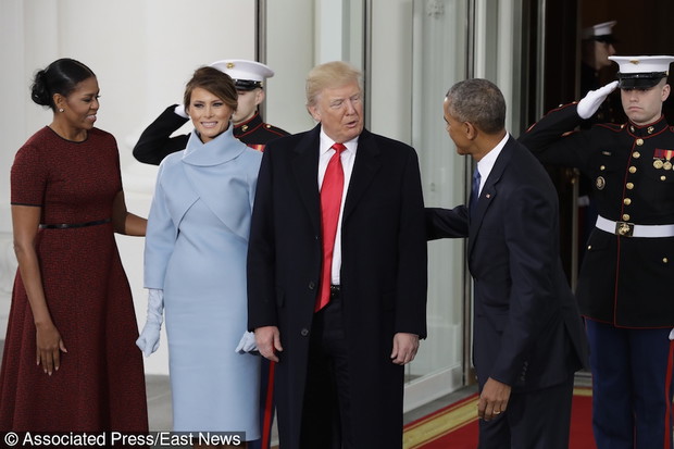 Powitanie Donalda i Melanii Trump w Bia?ym Domu