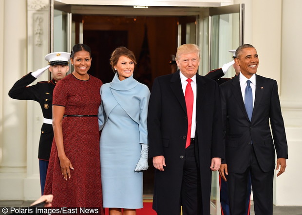 Powitanie Donalda i Melanii Trump w Bia?ym Domu
