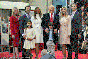 Donald Trump z rodziną