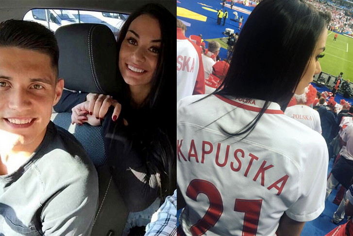 Bartek Kapustka ze swoją dziewczyną