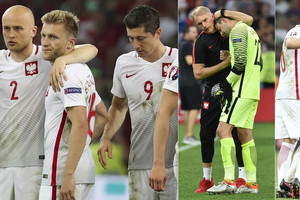 Polscy piłkarze po meczu z Portugalią na Euro 2016