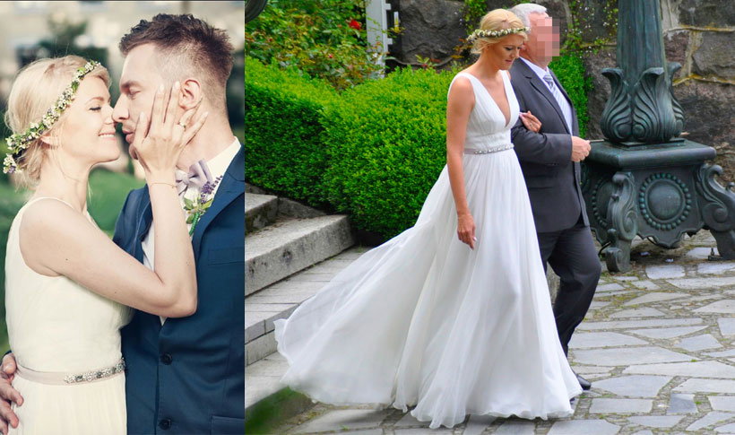 Adam Sztaba i Agnieszka Dranikowska wzięli ślub zdjęcia