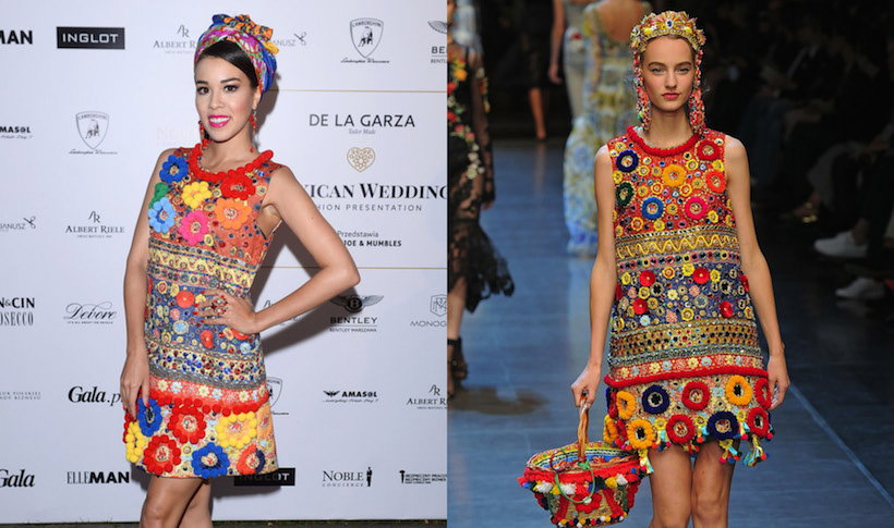 Macademian Girl i modelka na pokazie Dolce & Gabbana