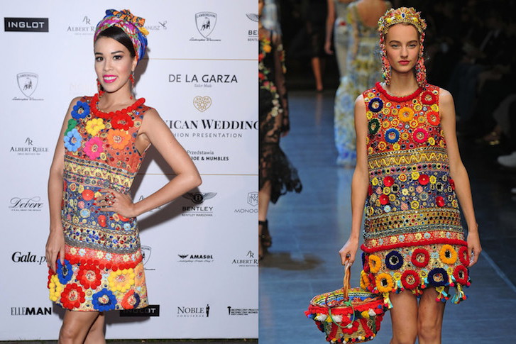 Macademian Girl i modelka na pokazie Dolce & Gabbana