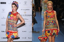 Macademian Girl i modelka na pokazie Dolce & Gabbana