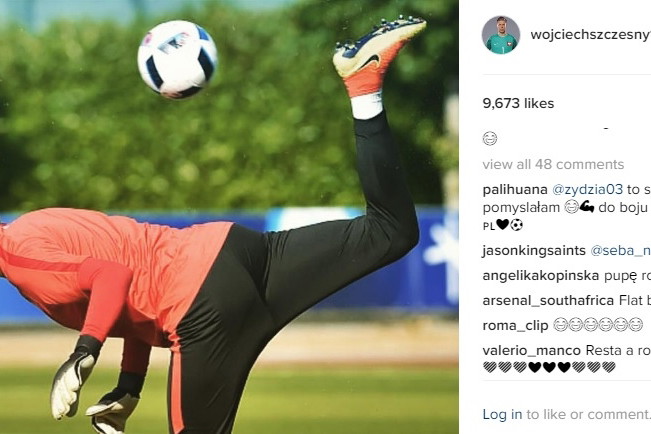 Wojciech Szczęsny na Instagramie