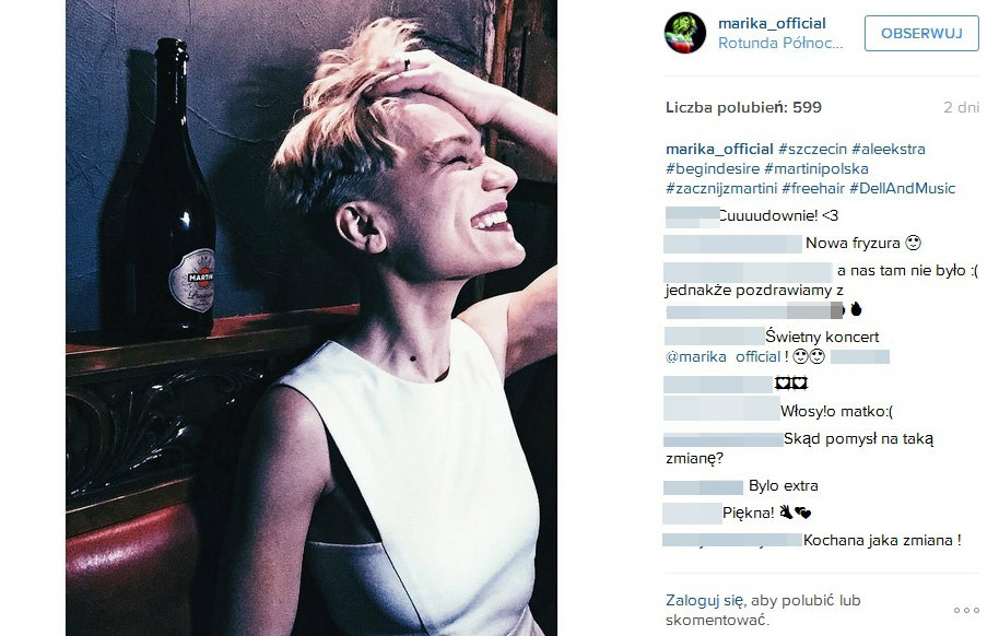 Marika zmieniła fryzurę