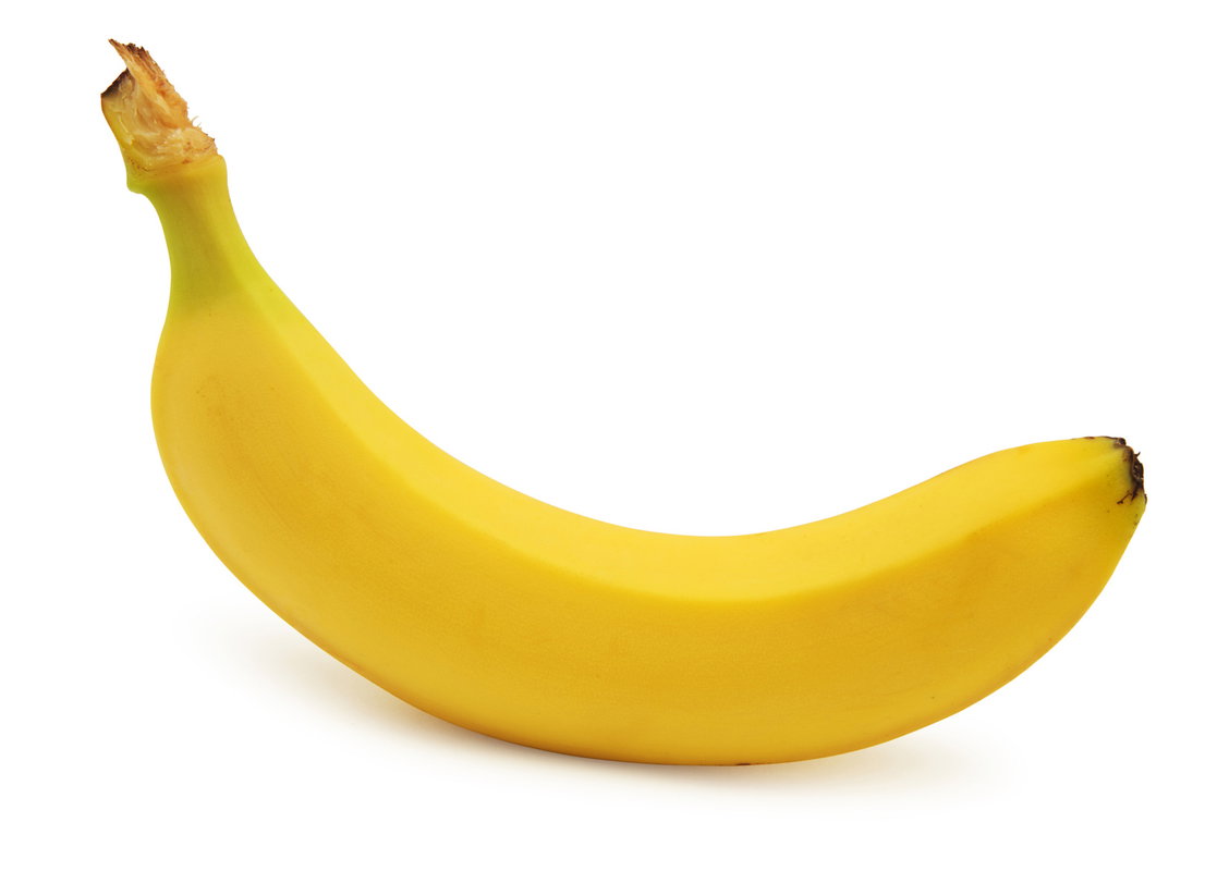 banan na białym tle