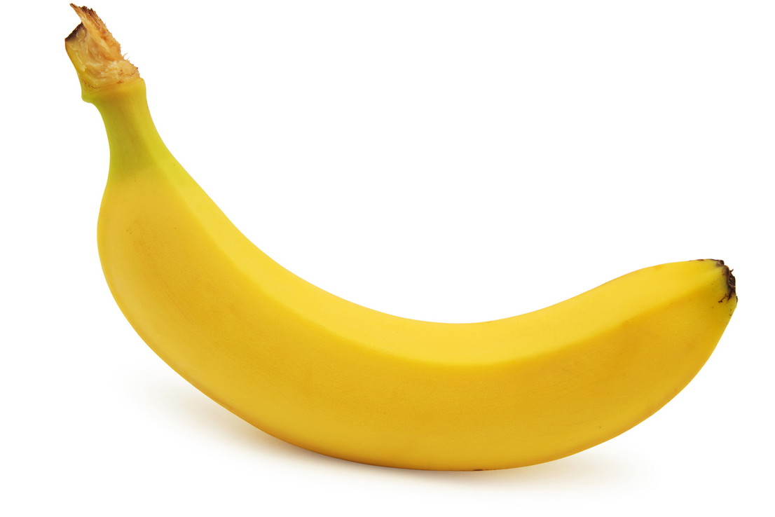 banan na białym tle