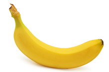 banan na białym tle