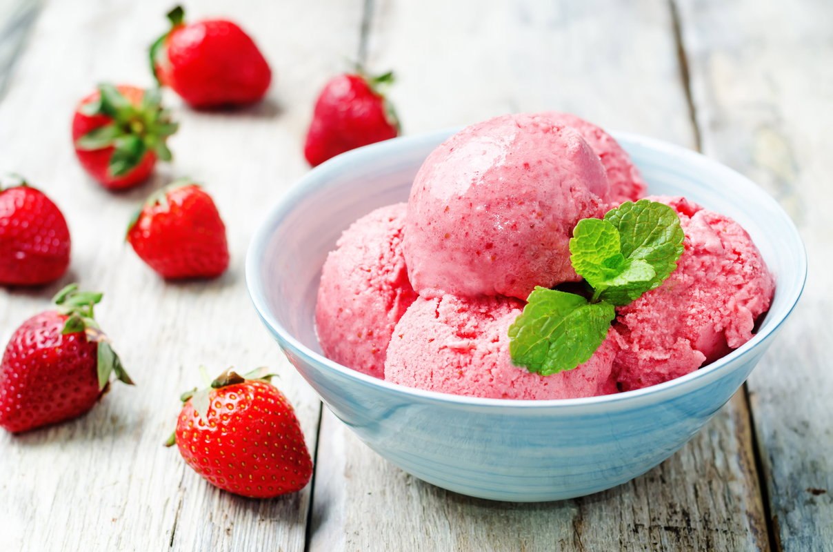 Lody truskawkowe