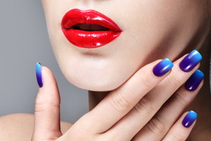 granatowe ombre