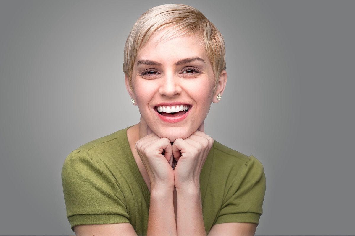 Uśmiechnięta blondynka