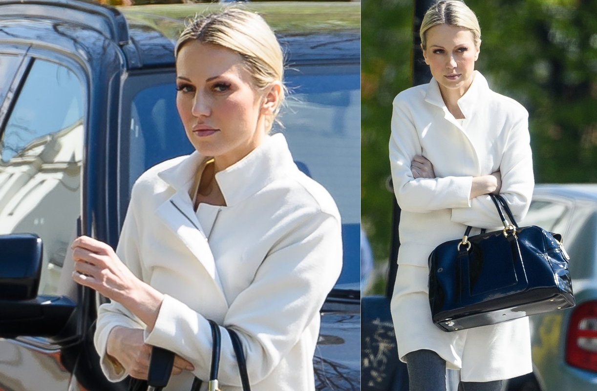Magdalena Ogórek w skromnej stylizacji