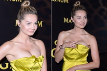 Małgorzata Socha w sukience z głębokim dekoltem