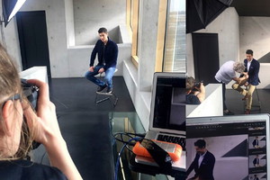 Robert Lewandowski na sesji Vistuli