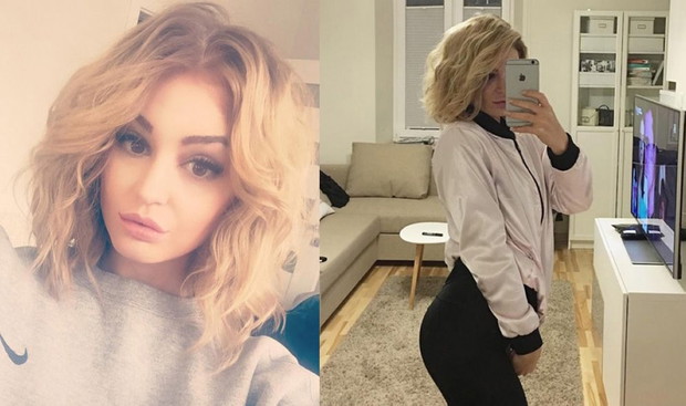 Honorata Skarbek i jej blond fryzura