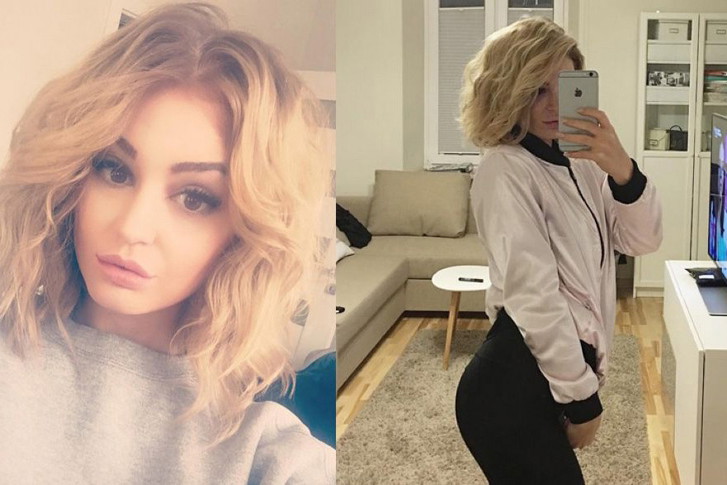 Honorata Skarbek i jej blond fryzura