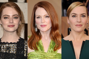 Makijaż dla zielonych oczu: Emma Stone, Julianne Moore, Kate Winslet