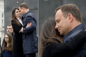 Marta Kaczyńska i Andrzej Duda na 6. obchodach katastrofy smoleńskiej