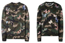 Męska i damska bluza moro w motyle Valentino