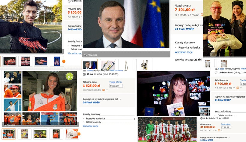 Aukcje gwiazd na WOŚP