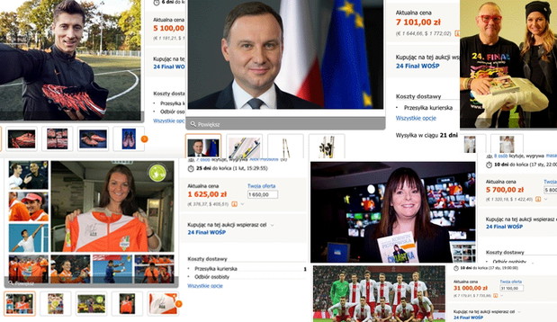 Aukcje gwiazd na WOŚP
